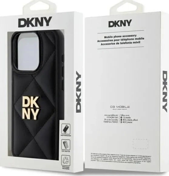 Mbështjellës DKNY Quilted Stack Logo për iPhone 15 Pro Max, Bezhe - 2