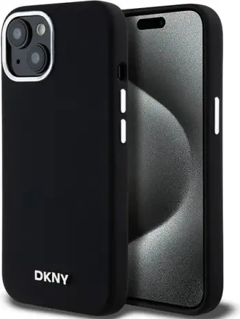 Mbështjellës DKNY Liquid Silicone MagSafe për iPhone 14/15/13, i zi