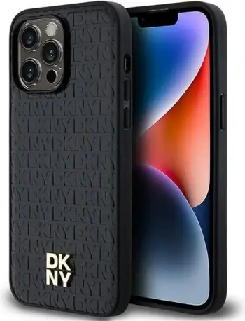Mbulesë telefoni DKNY PU Leather MagSafe, për iPhone 13 Pro Max, e zezë