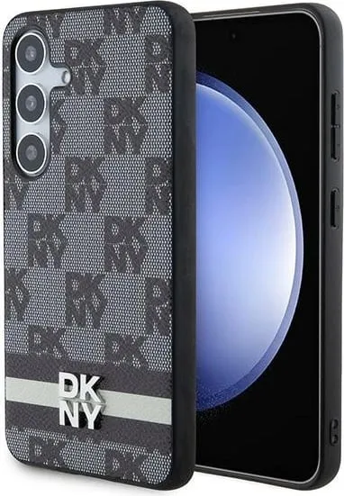 Kapak telefoni DKNY Mono Checkered, për iPhone 15, hardcase, i zi - 1
