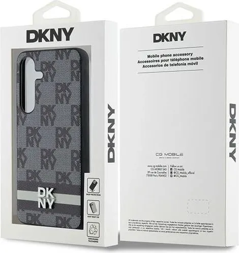 Kapak telefoni DKNY Mono Checkered, për iPhone 15, hardcase, i zi - 2