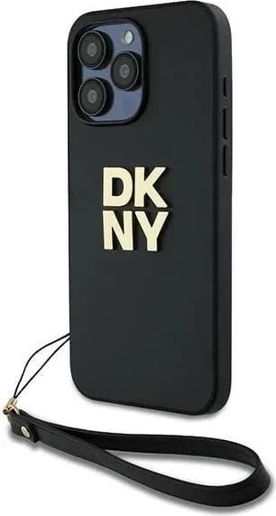 Mbështjellës DKNY Wrist Strap Stock Logo për iPhone 15 Pro Max, i zi - 1