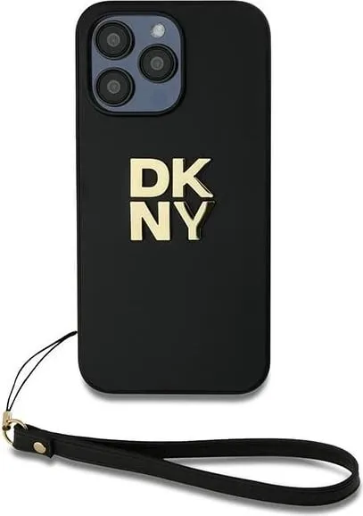 Mbështjellës DKNY Wrist Strap Stock Logo për iPhone 15 Pro Max, i zi - 2