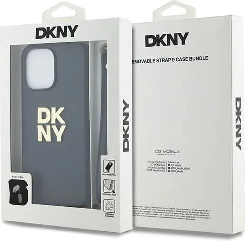 Mbështjellës DKNY Wrist Strap Stock Logo për iPhone 15 Pro Max, i zi - 5
