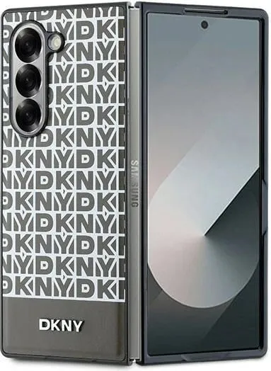 Mbështjellës DKNY Repeat Pattern Bottom Stripe për Samsung Galaxy Z Fold 6, Kafe - 1