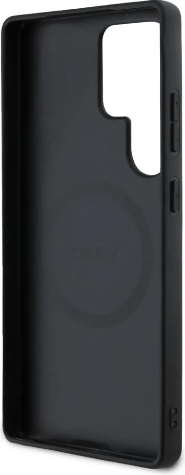 Mbështjellës DKNY Leather Checkered Pattern MagSafe për Samsung Galaxy S25 Ultra, Gri - 7