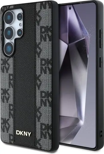 Mbështjellës DKNY për Samsung Galaxy S25 Ultra, lëkurë, MagSafe, i zi