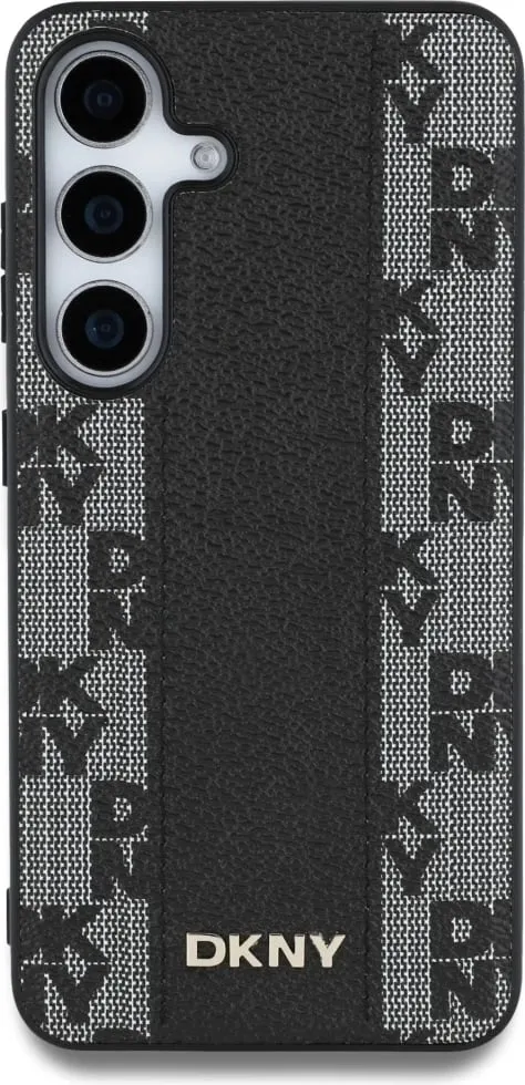 Mbështjellës DKNY për Samsung Galaxy S25, me MagSafe, Lëkurë, Checkered Pattern, Zi - 3