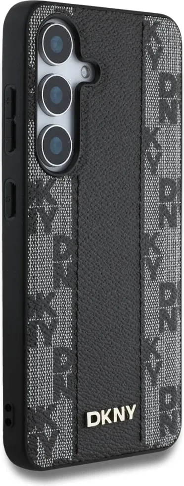 Mbështjellës DKNY për Samsung Galaxy S25, me MagSafe, Lëkurë, Checkered Pattern, Zi - 4