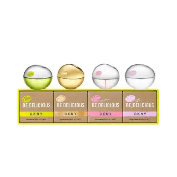Set dhuratë DKNY Be Delicious, EDP Be Delicious, 7ml + EDP Be Extra Delicious, 7 ml + EDP Be Golden Delicious, 7ml + EDP Be 100% Delicious, 7ml