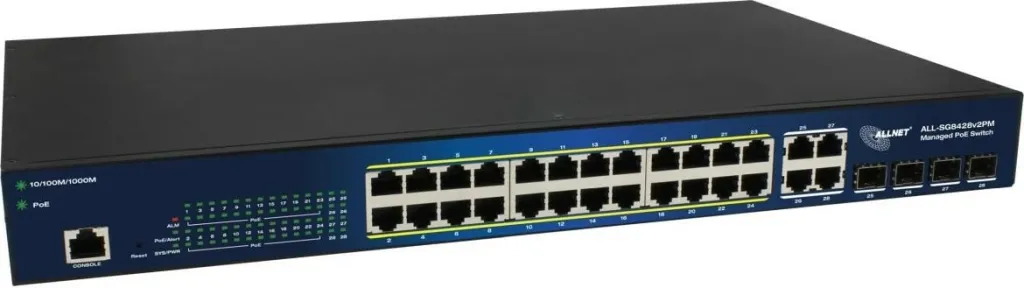Switch ALLNET ALL-SG8428V2PM, Managed, L2, Gigabit Ethernet, PoE, Rack mounting - 2