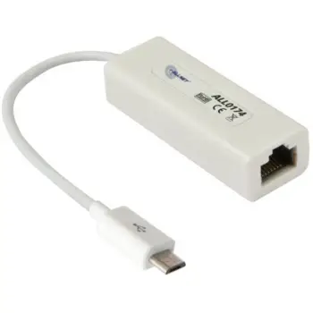 Adapter rrjeti Sonstige ALL0174, Micro USB 2.0 në RJ45, bardhë