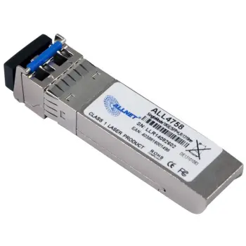 Transceiver optik ALLNET ALL4758-INDU, 10000 Mbit/s, SFP+, LC, 9/125 µm, argjendtë