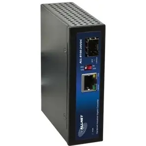 Konvertues PoE industrial ALLNET 134035, 60W, 1000 Mbit/s, SFP, DIN rail, i zi