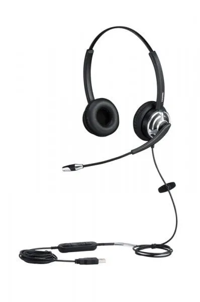 Kufje Plusonic ALLNET 8805-8.2MS, me kabllo, për zyrë/qendër thirrjesh, ngjyrë e zezë - 1