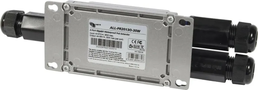 Repeater rrjeti ALLNET ALL-PR2013O-30W, 1000 Mbit/s, Ethernet LAN, e zezë, argjend - 9