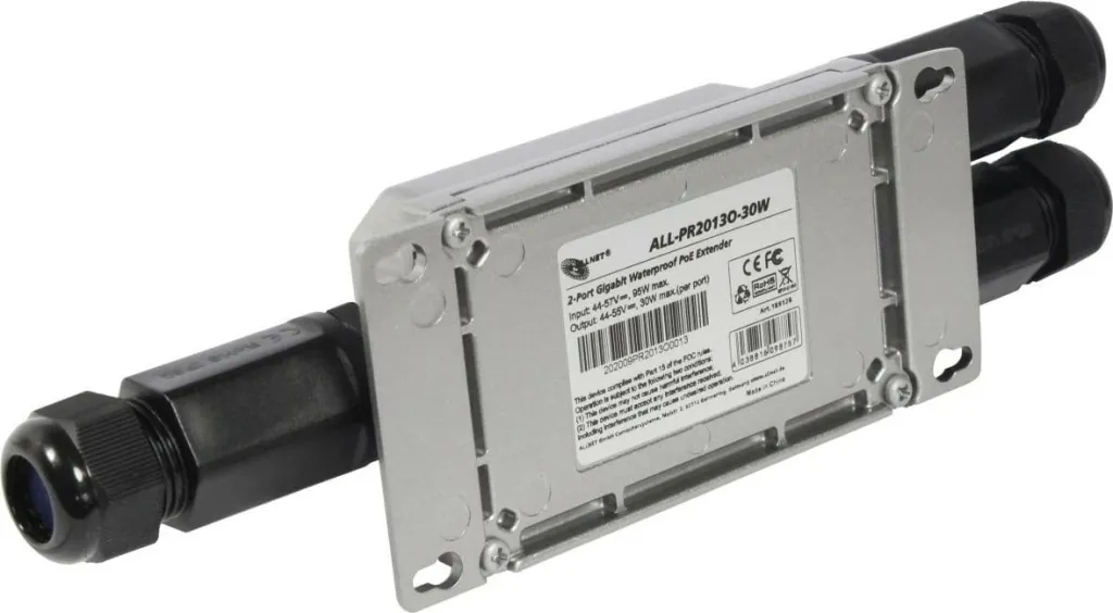 Repeater rrjeti ALLNET ALL-PR2013O-30W, 1000 Mbit/s, Ethernet LAN, e zezë, argjend - 10