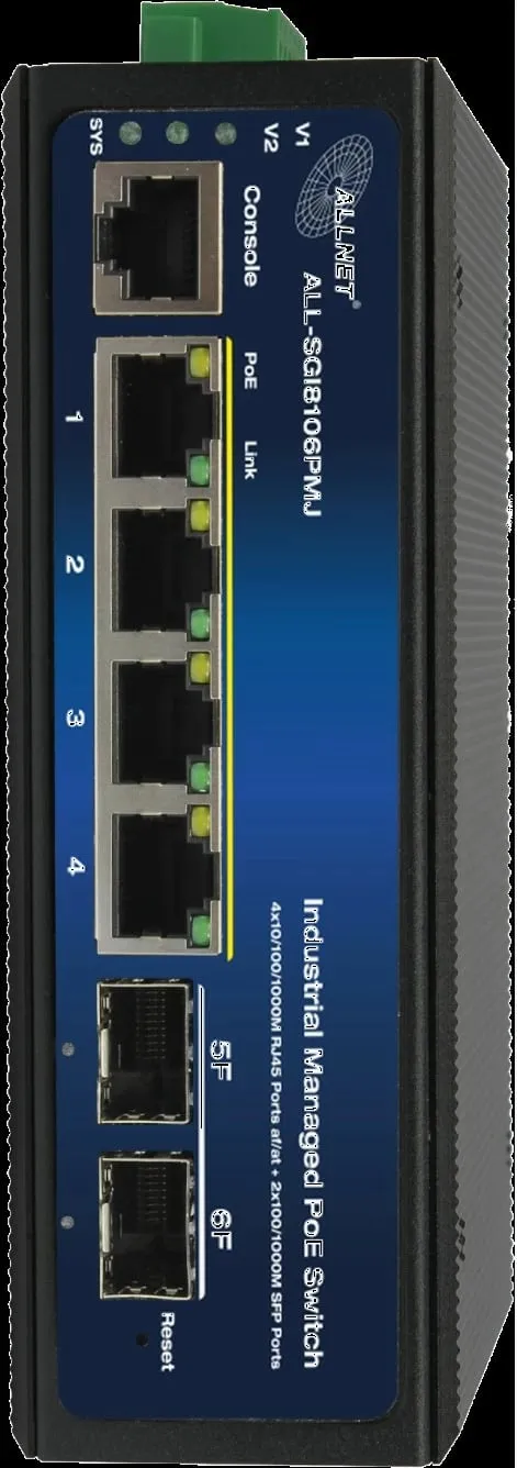 Switch industrial ALLNET ALL-SGI8106PMJ-BT, PoE - 3
