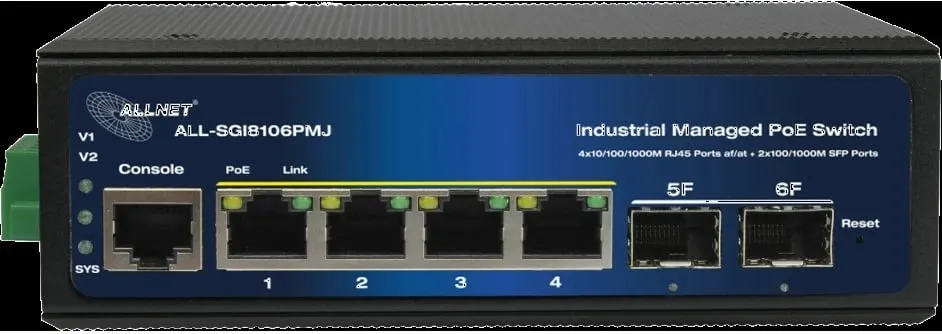Switch industrial ALLNET ALL-SGI8106PMJ-BT, PoE - 4