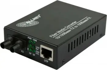 Konvertues rrjeti ALLNET ALL-MC107-ST-MM, 100 Mbit/s, IEEE 802.3, IEEE 802.3u, IEEE 802.3x, Fast Ethernet, 10,100 Mbit/s, 10BASE-T, 100BASE-TX, 100BASE-FX, i zi