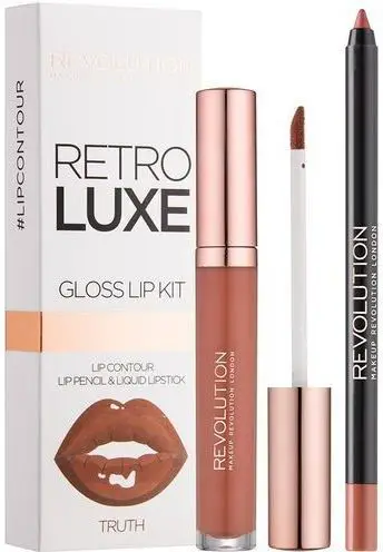 Set për buzë Revolution Retro Luxe Kits Metallic, 3 copë