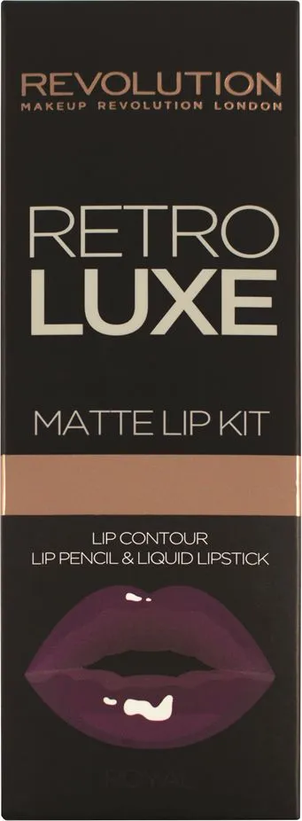 Set për buzë Revolution Retro Luxe Kit Matte Royal, 2 copë - 1