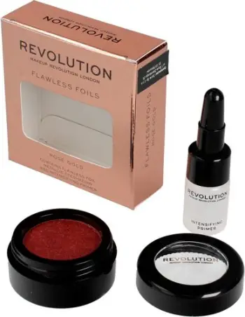 Hije për sy Makeup Revolution Flawless Foils Metallic + Rose Gold Base
