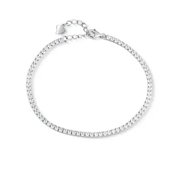 Byzylyk për femra JwL Luxury Pearls JL0849, 20 cm, i argjendtë/transparent