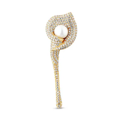 Brosh Jwl Luxury Pearls Calla Flower JL0815 - 1