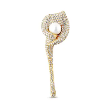 Brosh Jwl Luxury Pearls Calla Flower JL0815