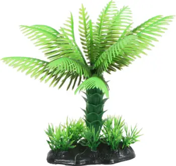 Dekor akuariumi Zolux Palm Solo S, plastikë, 13 x 13 x 16 cm, shumëngjyrësh