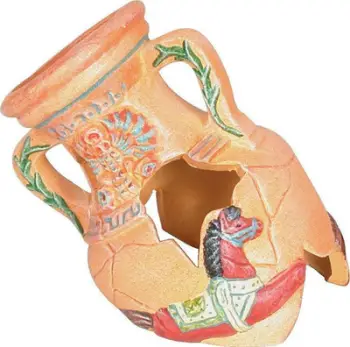 Dekor akuario Zolux Amphora Fragment, qeramik, 13.5 cm, kafe