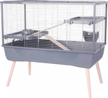 Kafaz për lepur Zolux Neolife 100, 100 cm, me këmbë druri, gri