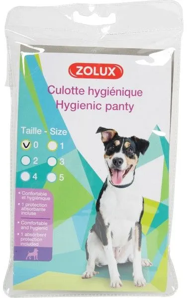 Pelenë për qen Zolux Hygienic, nr. 0, e zezë - 1
