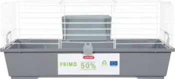 Kafaz për lepur të detit Zolux PRIMO 80 cm, strukturë metalike, i bardhë gri