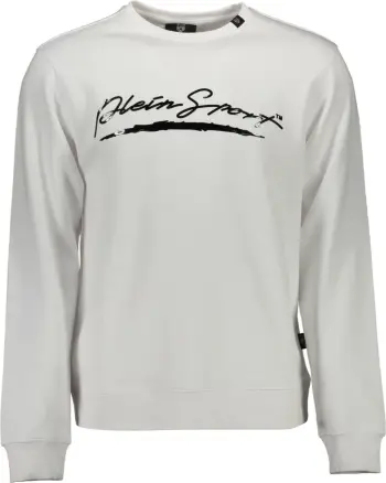 Duks për meshkuj PLEIN SPORT zip-up, i bardhë