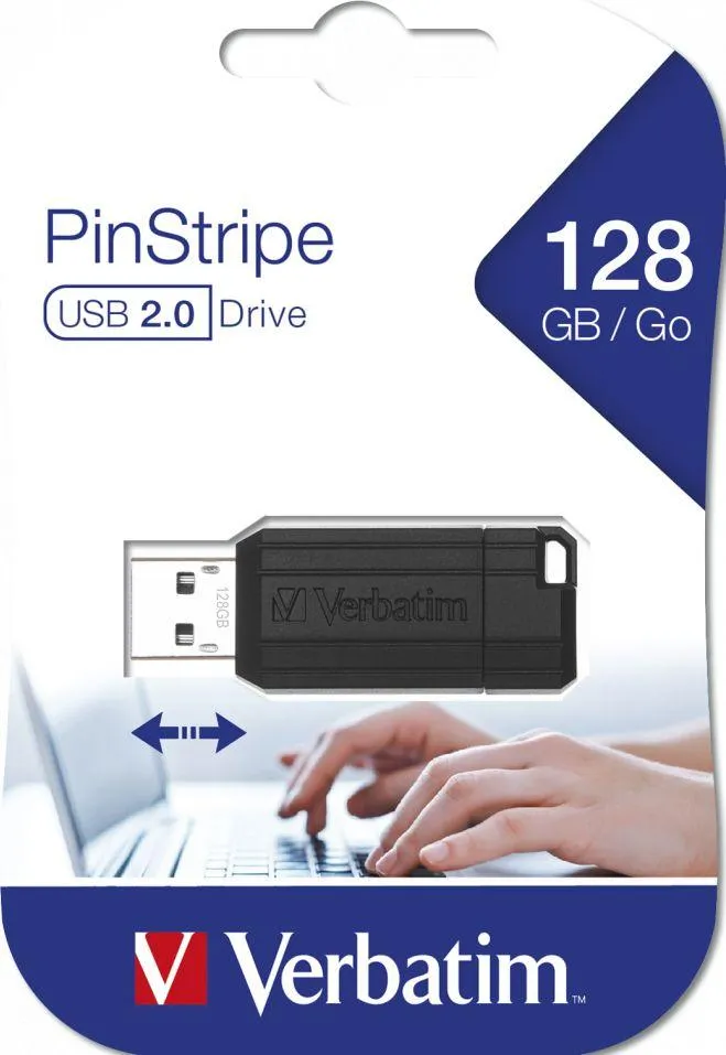 USB Verbatim PinStripe, 128GB - 1