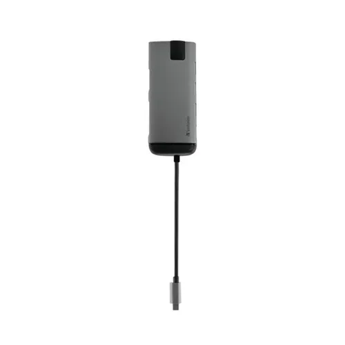 Konvertues Verbatim USB-C Multiport Hub, i hirtë - 3