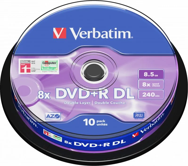 Disqe Verbatim, DVD+R DL, 8.5 GB, 10 copë - 1