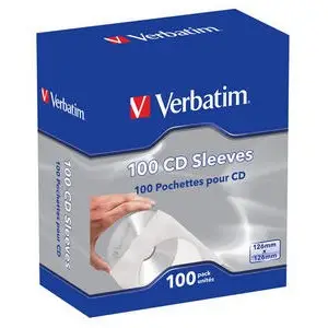 Mbështjellëse letre Verbatim për CD/DVD, 100 copë, të bardha