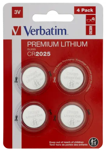Bateri Verbatim CR2025, 3V, 4 copë