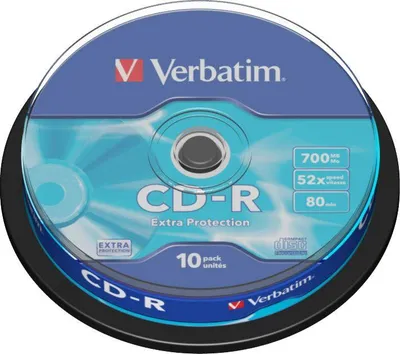 Disqe CD-R Verbatim, 700 MB, 52x, 10 copë - 1