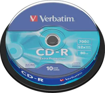 Disqe CD-R Verbatim, 700 MB, 52x, 10 copë