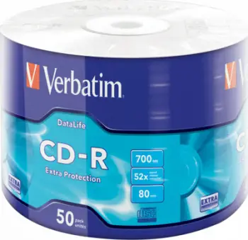 Set i CD-R Verbatim 43351, 700MB, 52x, 50 copë