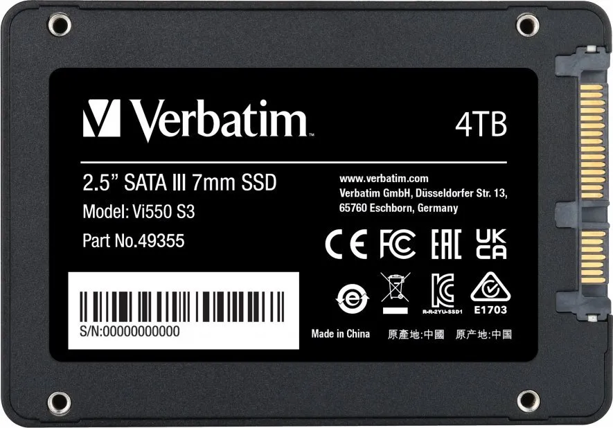 Disk SSD Verbatim Vi550, 4TB, 2.5" SATA III - 2