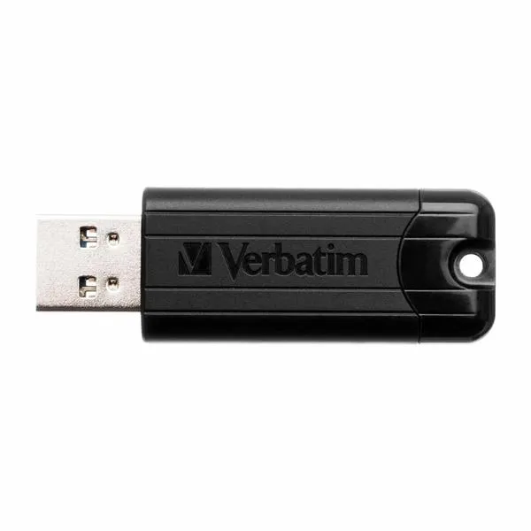 USB Verbatim PinStripe 128GB, e zezë - 3