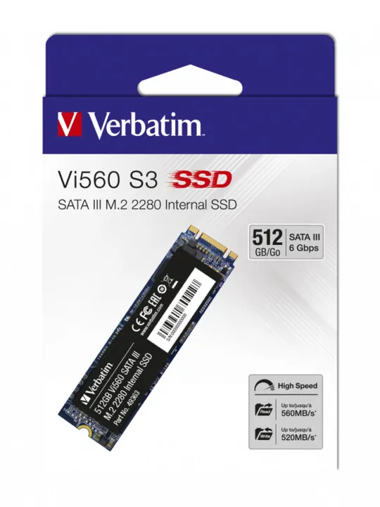 Disk SSD Verbatim Vi560 S3 SSD, M.2, 512GB - 2