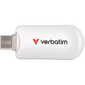 USB flash Verbatim Plectra 512GB USB-C bardhë