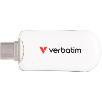 USB Flash Drive STICK Verbatim Plectra128GB USB-C 30229 – e bardhë