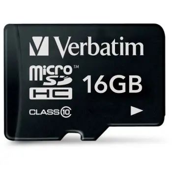 Kartelë MicroSDHC Verbatim 16 GB, Class 10, e zezë